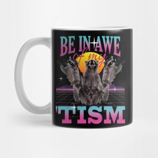 Be In Awe Of My 'Tism Autism Funny Raccoons Mug